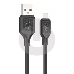 Кабель USB AM - Micro USB HOCO X90 Silicone (1м х 2.4A) черный фото
