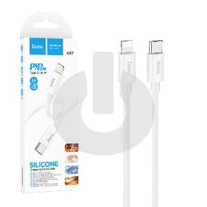 Кабель Type-C - Lightning HOCO X87 Silicone (1м х 3A х 20W) белый фото