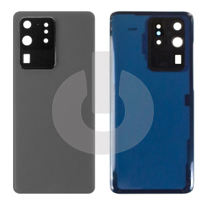 Крышка задняя для Samsung S20 Ultra (G988B) со стеклом камеры серая фото