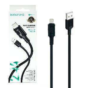 Кабель USB - Lightning BOROFONE BX111 (1м x 2.4A) черный