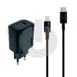 Зарядное устройство FaizFull FC170 (Type-C 25W, Кабель Type-C - Lightning) черное