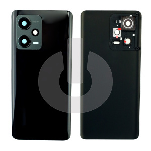 Крышка задняя для Xiaomi Redmi Note 12 Pro+ 5G (MZB0DGORU) со стеклом камеры черная