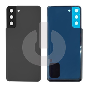 Крышка задняя для Samsung S21+ (G996B) со стеклом камеры черная фото