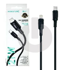 Кабель Type-C - Lightning BOROFONE BX111 (1м 27W) черный фото