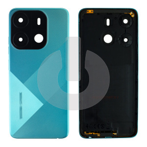 Крышка задняя для Tecno Spark Go 2023 (BF7) со стеклом камеры голубая фото