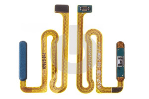 Шлейф кнопки включения для Samsung A12 (A125)/ A12 Nacho (A127)/ A13 (A135)/ M12 (M127) и сканер отпечатка пальца синий ORG