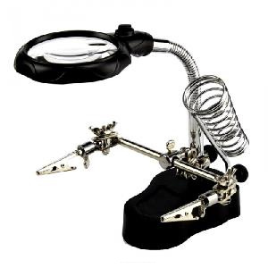 Держатель платы TE-801 (Третья рука) с лупой и подсветкой