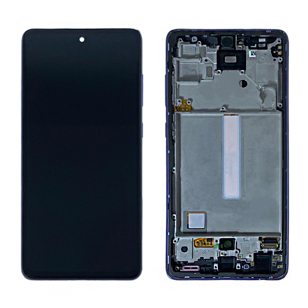 Дисплей с тачскрином для Samsung A52 (A525F) в рамке фиолетовый SVC-OR