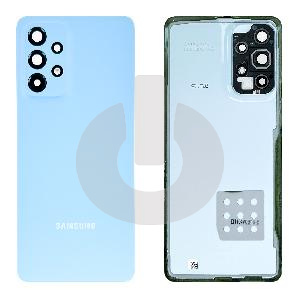 Крышка задняя для Samsung A33 5G (A336B) со стеклом камеры голубая