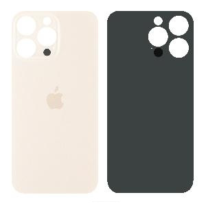 Крышка задняя для iPhone 14 Pro Max (с большим вырезом) золотая