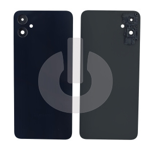 Крышка задняя для Samsung A05 (A055F) со стеклом камеры черная АКЦИЯ фото