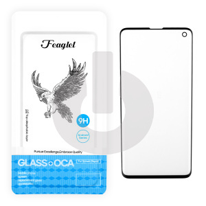 Стекло для переклейки Samsung S10 (G973F) (FEAGLET) черное АКЦИЯ фото