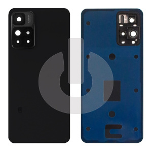 Крышка задняя для Xiaomi Redmi Note 11 Pro+ 5G (21091116UG) со стеклом камеры черная фото