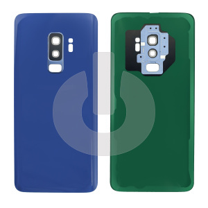 Крышка задняя для Samsung S9+ (G965F) со стеклом камеры синяя фото
