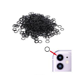 Комплект универсальных уплотнителей камерных вырезов для крышек iPhone от X до 14 Pro Max (100 шт) черные