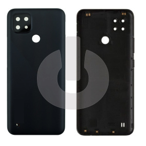 Крышка задняя для Realme C21Y (RMX3261/ RMX3263) со стеклом камеры черная фото