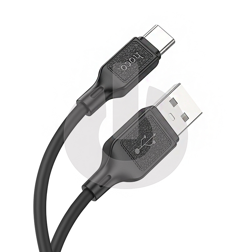 Кабель USB AM- Type-C HOCO X90 Silicone (1м х 3A) черный фото