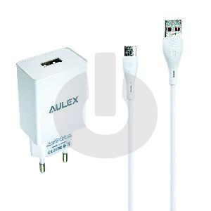Зарядное устройство AULEX AG-04 (USB 5v x 2.4A) с кабелем USB - Type-C белое