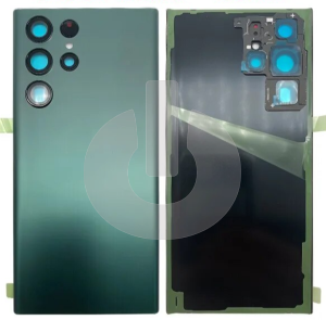 Крышка задняя для Samsung S22 Ultra (S908E) со стеклом камеры зеленая фото