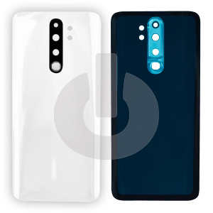 Крышка задняя для Xiaomi Redmi Note 8 Pro (M1906G7T) со стеклом камеры белая фото