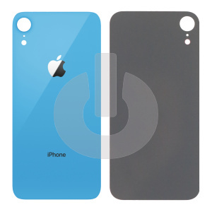 Крышка задняя для iPhone XR (с большим вырезом) голубая Premium