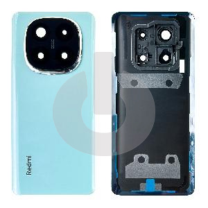 Крышка задняя для Xiaomi Redmi Note 14 Pro+ 5G (24115RA8EG) со стеклом камеры синяя