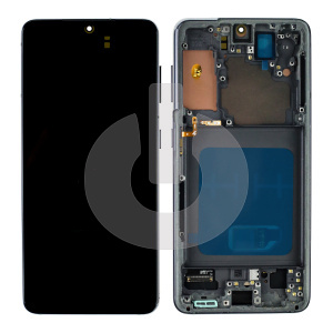 Дисплей с тачскрином для Samsung S21 (G991B) в рамке черный OLED FULL SIZE фото