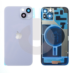Крышка задняя для iPhone 14 Plus со стеклом камеры фиолетовая АКЦИЯ фото