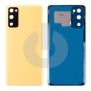 Крышка задняя для Samsung S20 FE (G780F) со стеклом камеры оранжевая фото