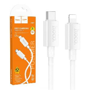 Кабель Type-C - Lightning HOCO X107 (1м х 2.4A) белый