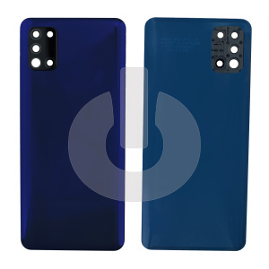 Крышка задняя для Samsung A31 (A315F) со стеклом камеры синяя АКЦИЯ фото
