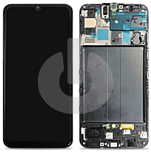 Дисплей с тачскрином для Samsung A50 (A505F)/ A30 (A305F) в рамке черный In-Cell фото