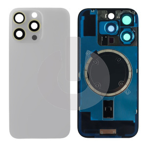 Крышка задняя для iPhone 16 Pro со стеклом камеры натуральный титан Premium фото