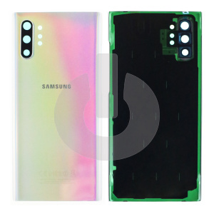 Крышка задняя для Samsung Note 10+ (N975F) со стеклом камеры перламутровая фото