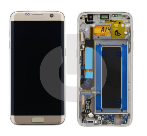 Дисплей с тачскрином для Samsung S7 Edge (G935F) в рамке золотой ORG