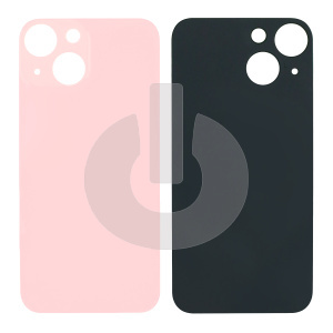 Крышка задняя для iPhone 13 Mini (с большим вырезом) розовая фото