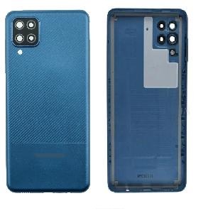 Крышка задняя для Samsung A12/ A12 Nacho (A125F/ A127F) со стеклом камеры синяя