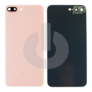 Крышка задняя для iPhone 8 Plus со стеклом камеры золотая Premium