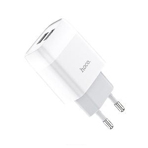 Зарядное устройство HOCO C73A (2.4A х 2 USB-порта) белое