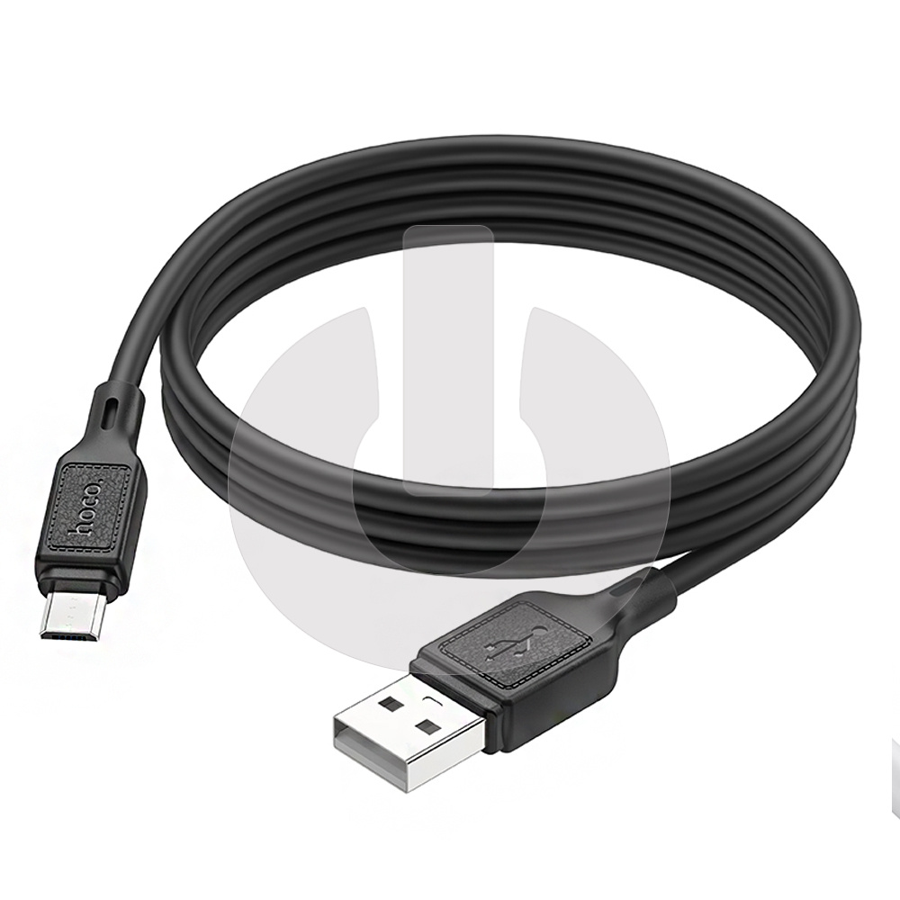 Кабель USB AM - Micro USB HOCO X90 Silicone (1м х 2.4A) черный фото