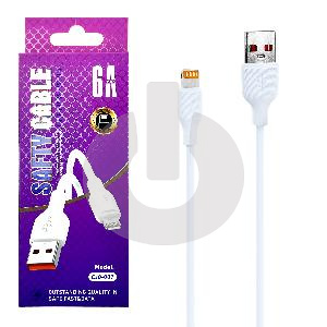 Кабель USB - Lightning SAFTY CJ0-007 (90cм. 6A) белый фото
