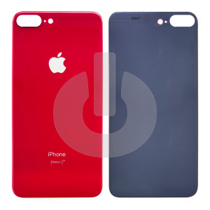 Крышка задняя для iPhone 8 Plus (с большим вырезом) красная Premium