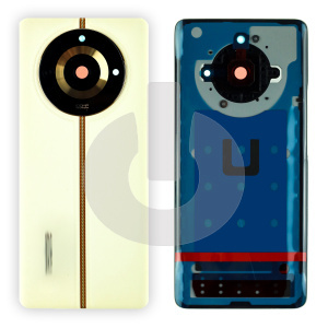 Крышка задняя для Realme 11 Pro 5G (RMX3771) со стеклом камеры бежевая фото