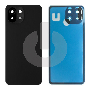 Крышка задняя для Xiaomi Mi 11 Lite 5G NE (2109119DG)/ Mi 11 Lite (M2101K9AG)/ Mi 11 Lite 5G (M2101K9G) со стеклом камеры черная