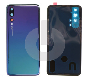 Крышка задняя для Huawei P20 Pro (CLT-L29) со стеклом камеры сине-фиолетовая