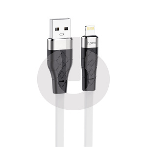 Кабель USB - Lightning HOCO X53 Silicone (1м х 2.4A) белый фото