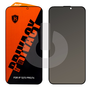Стекло защитное для iPhone 16 Pro Max Bacas черное антишпион фото