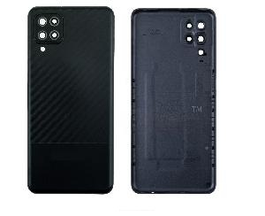 Крышка задняя для Samsung A12/ A12 Nacho (A125F/ A127F) со стеклом камеры черная