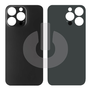 Крышка задняя для iPhone 14 Pro Max (с большим вырезом) черная фото