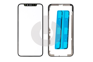 Стекло для переклейки iPhone X с OCA пленкой в рамке черное АКЦИЯ фото